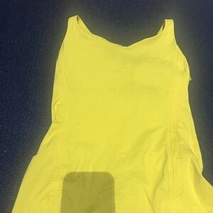 Yellow strappy bra tank lululemon size 8